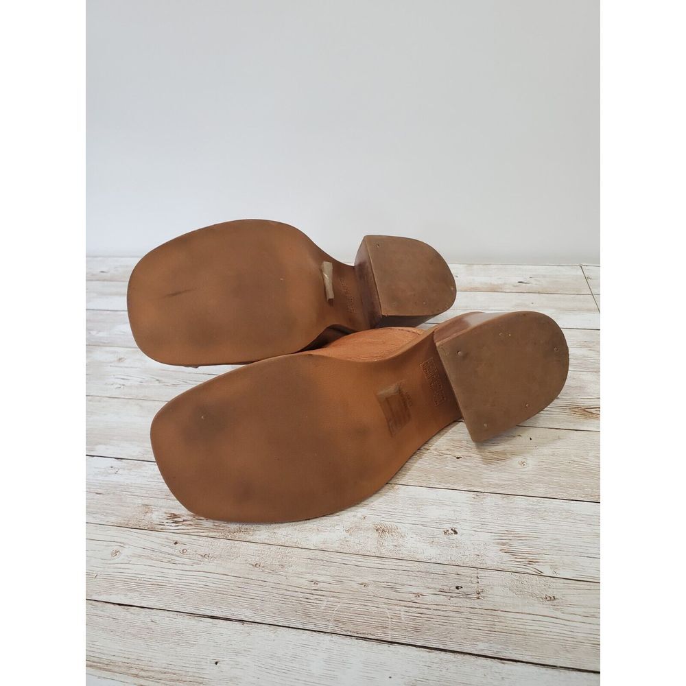 Vintage 90's Y2K Baker Shoes Brown Chunky Platform Slides Sandals Size 8 - Picture 7 of 8